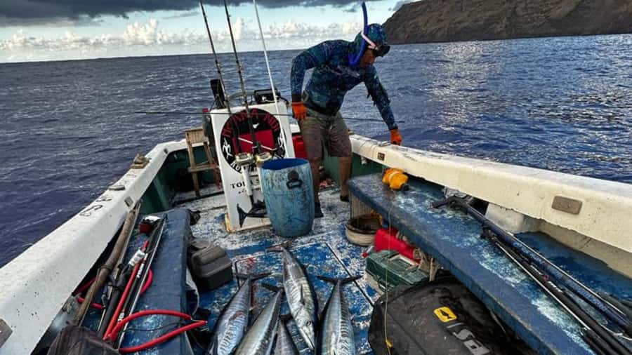 Ancestral fishing: Fishing with an experienced Rapa Nui - Leaving Hanga Roa for Hanga Piko
