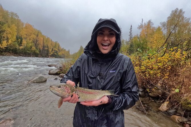 Anchorage Guided Fly-fishing with transportation - A full Alaska fishing day from a 7 a.m. Anchorage pickup