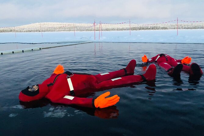 Arctic Day with Ice Fishing and Floating - Three Arctic skills in one Rovaniemi day