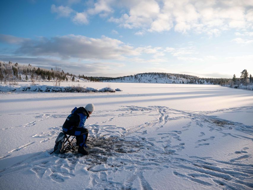 Arctic Fishing & Open Fire Cooking - The warmest part of a cold day