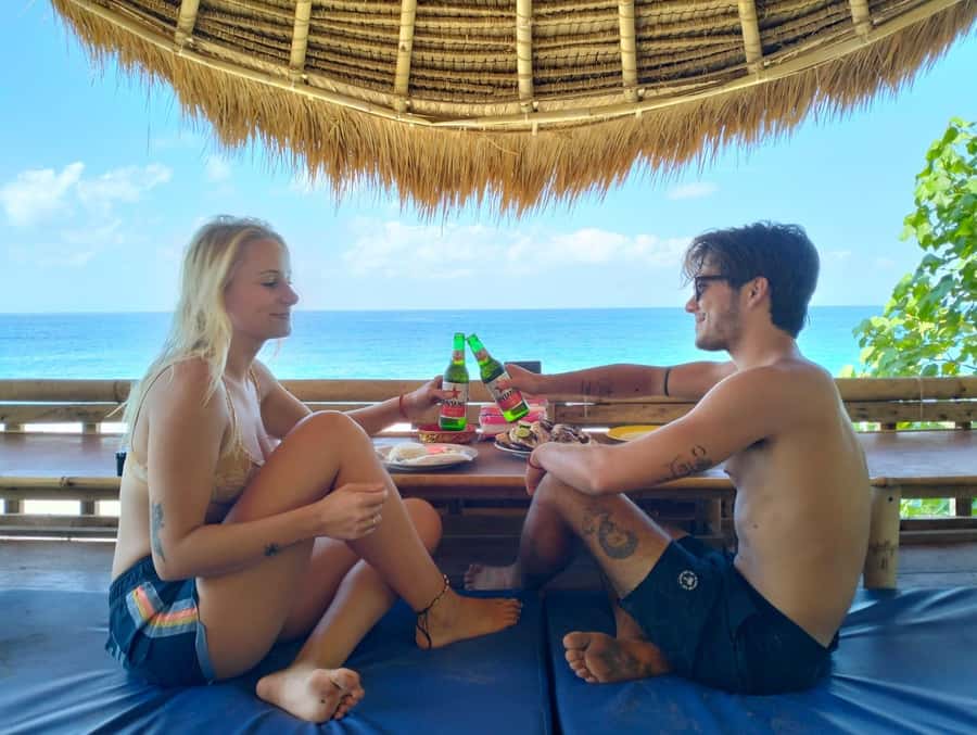 Bali Full Day Trip Fishing, Snorkeling,Eat in Candidasa - Blue Lagoon Beach for the first hour of snorkeling