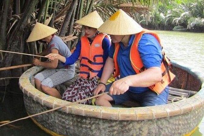 Basket Boat in Hoi An( visit water coconut forest,Crab fishing ) - Crab fishing among the nipa palms