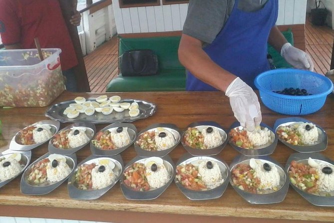 boat trip from 9 am to 3 pm fishing & swimming & barbecue & dessert - Key points to know before booking