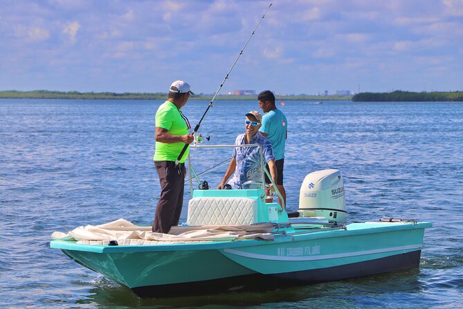Cancun Fly Fishing large boat - Sunset Marina meeting point and return