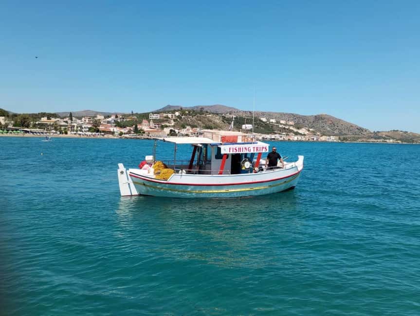 Chania: Fishing Boat Trip with Breakfast and Swim - Learning bottom fishing from a local fisherman
