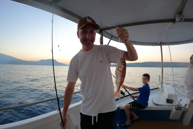 Chania Sunset Rod Fishing Experience - Swimming, snacks, and the evening spread