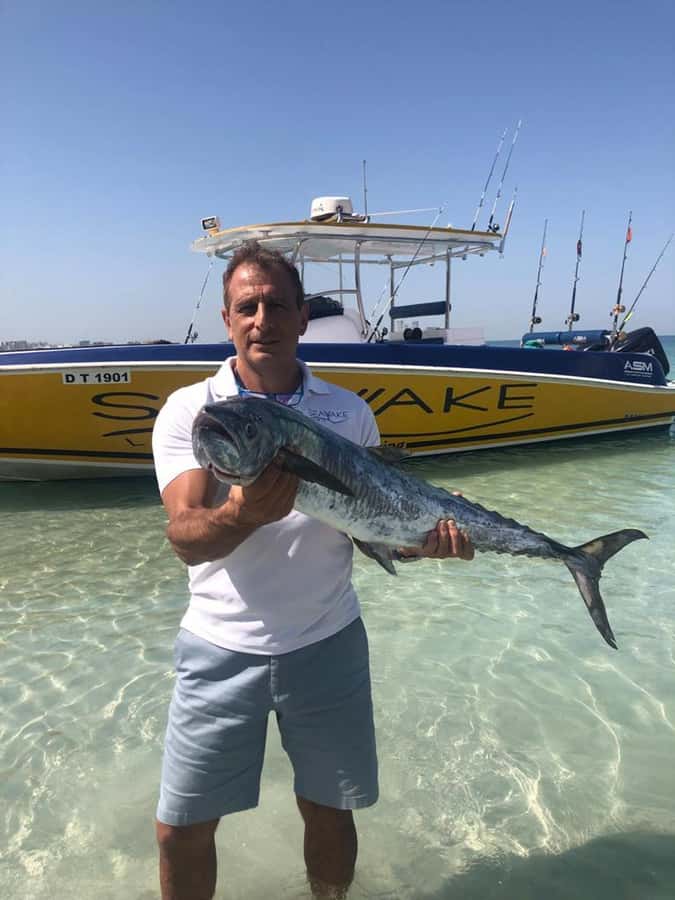 Dubai's BEST Fishing Charter – No Fish, No Pay! - Trolling first, then fishing below the surface