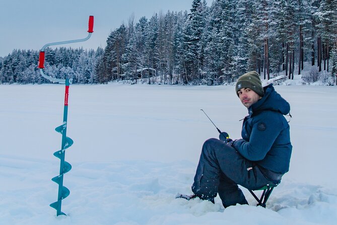 First Ice Fishing Experience in Rovaniemi - Who will enjoy this morning most
