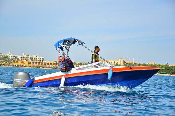 Fishing Private Speed Boat Sea Trip with Transfer - Hurghada - Utopia Island, beaches, and the glass-bottom boat