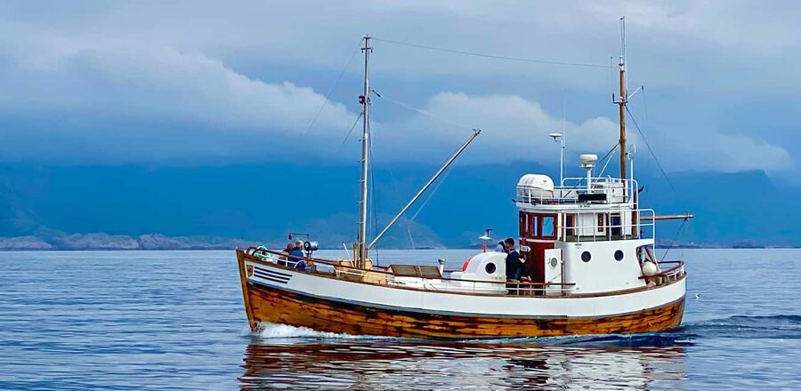 Fishing trip from Henningsvær + free (self caught) fish soup - A traditional boat called Sabina