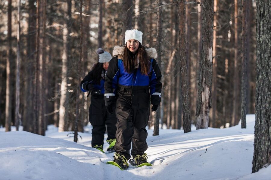 From Rovaniemi: Snowshoeing and Ice Fishing Tour - Snowshoeing through deep Finnish snow