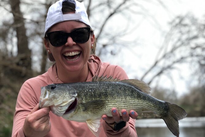 Full Day Guided Fishing Tour in Canyon Lake - The Saturn Triton raft sets the tone