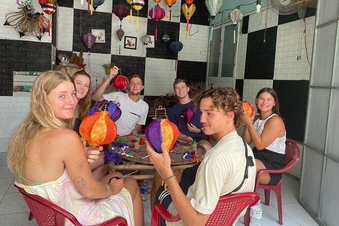 Hoi An Full Lantern Making Class , Basket Boat , Crab Fishing And Food - From the workshop to Bay Mau Coconut Forest