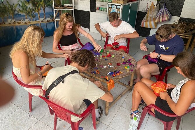 Hoi An Full Lantern Making Class , Basket Boat , Crab Fishing And Food - An Ao Dai makes the photos more memorable