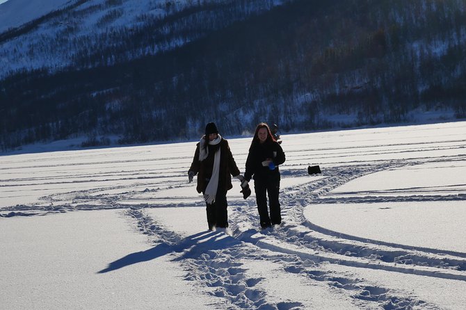 Ice Fishing On The Fjord - Drilling holes and learning the basic method