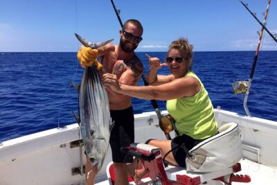 Kona Hawaii Fishing/Snorkel Large Group Private Charter on OE II