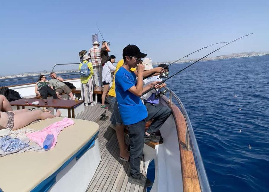 Larnaca: Relaxing Cruise with Fishing and BBQ Lunch - A four-hour morning on the Larnaca coast
