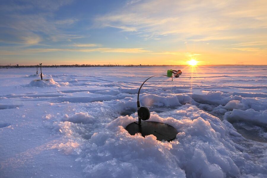 Levi: Ice Fishing by Snowmobile - Learning the basic art of ice fishing