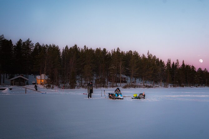 Levi Ice Fishing Experience in the Wild with Campfire Treats - Perch, pike, and the reward of the fire