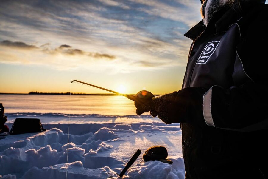 Levi: Ice Fishing on a Frozen Lake - Wide-open views and useful photo time