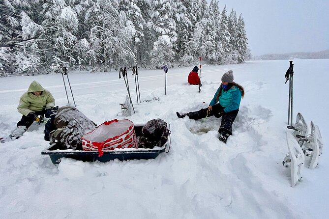 Levi: Small group ice fishing experience - From Levi Tourist Office to a frozen lake