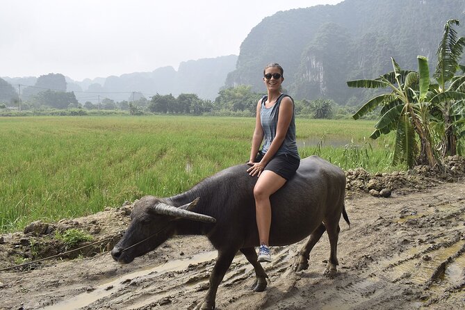 Ninh Binh eco group tour - Buffalo riding, rice planting, fishing - Fishing with simple local methods
