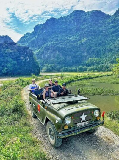 Ninh Binh Jeep Adventure: Temples, Lotus, Fishing & Cooking