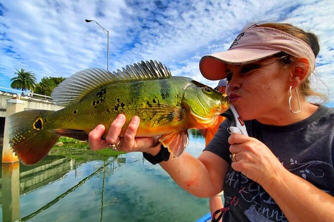 Peacock Bass Fishing Trip near Miami South Beach - Clevelander South Beach Club and the city connection