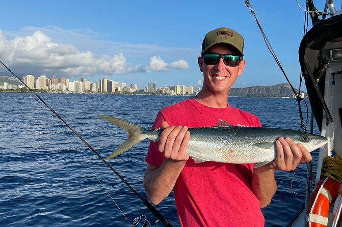 Private Fishing Charter for Family and Friends in Honolulu - Diamond Head, Waikiki, and wildlife from the water