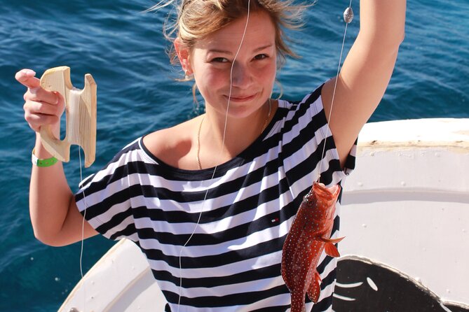 Private Fishing Full Day Boat and Snorkeling Sea Trip -Hurghada - Onboard Seafood Lunch and Simple Comforts