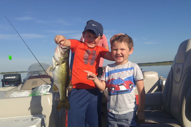 Private Pontoon Fishing Charter on Lake Tohopekaliga in FL - A quiet fishing day on Lake Toho