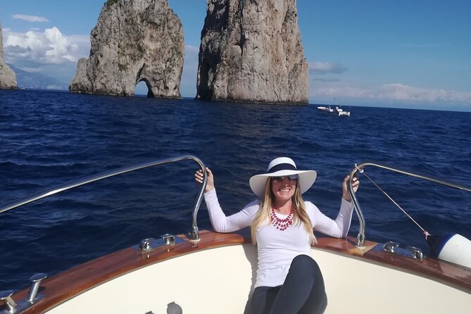 Private tour with fishing, tour of Capri and lunch on board - Punta Carena: lunch, swimming, and the lighthouse