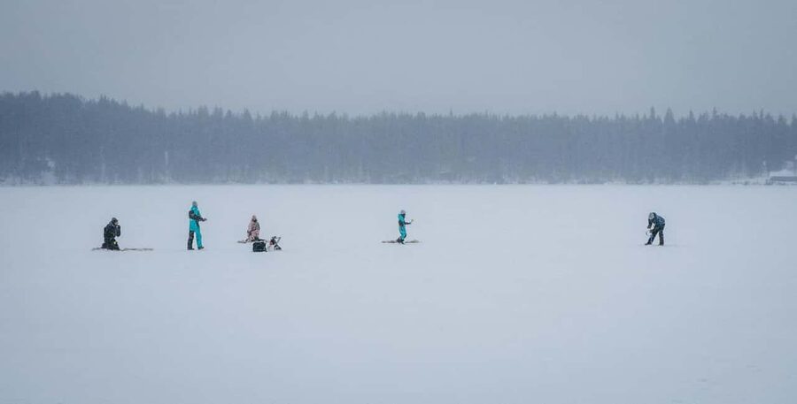 Pyhä: Ice Fishing Experience at Frozen Lake - Arriving at Lucky Ranch near Pyhätunturi