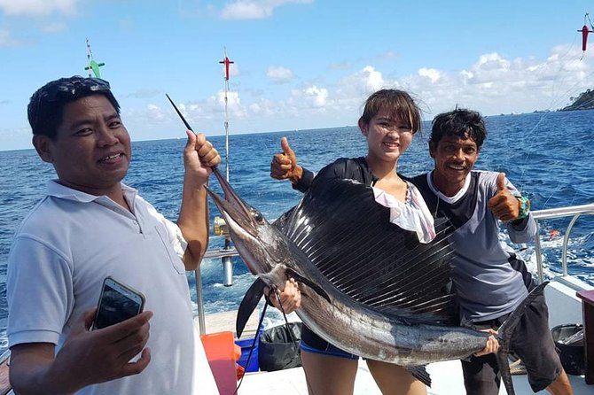 Racha Island Fishing Game From Phuket - Fishing Racha Yai from a traditional longtail boat