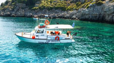 Rhodes: Captain Manolis Fishing Trip with BBQ and Swimming