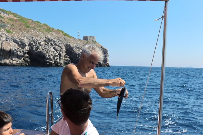 Shared trip with fishing and visit the beauty of Capri island - A Sea-to-Table Day From Marina Lobra