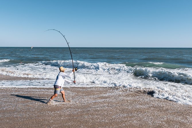 Shark and Fishing Ultimate Combo Beach Fishing Excursion 4 Hrs - Four hours of fishing with your feet in the sand