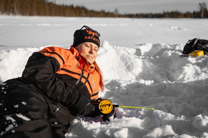 Snowmobile Safari with Ice Fishing and Outdoor Lunch in Levi - Who will enjoy this most