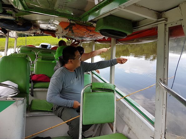 Solimoes River Piranha Fishing and Alligator Watching Tour - Searching for caimans after dark