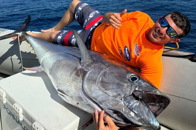 Tour with medium seabed or rod fishing. - Fishing off Syracuse, with Ortigia as your backdrop