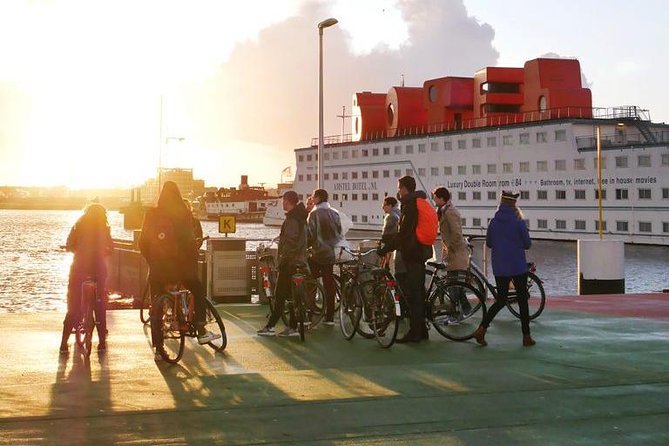 Urban Adventures Amsterdam Bike Tour, Graffiti and Magnet Fishing - Pontsteiger and the ferry to Amsterdam-Noord