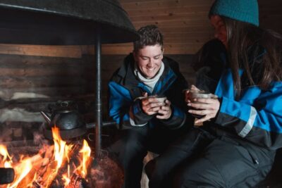 Ylläs: Snowmobile Adventure with Ice Fishing